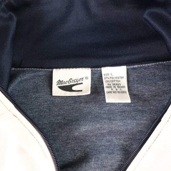 Vintage MacGregor Jacket Mens L Full Zip Track Warm Up Red White & Blue - Picture 7 of 11